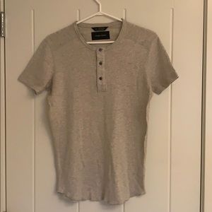 Wings + Horns 1 x 1 Slub Henley Short Sleeve